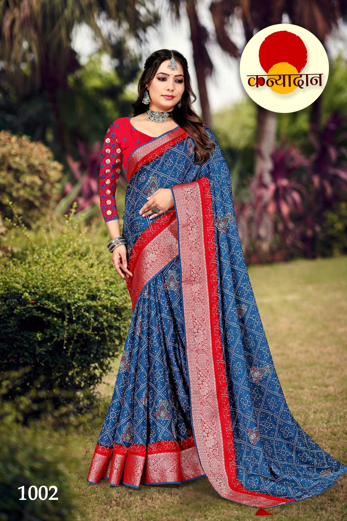 SKU ; RF2500 RAJ FASHION BANDHANI SAREE ROYAL GEORGETTE