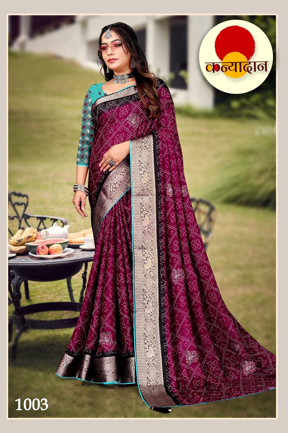 SKU ; RF2500 RAJ FASHION BANDHANI SAREE ROYAL GEORGETTE