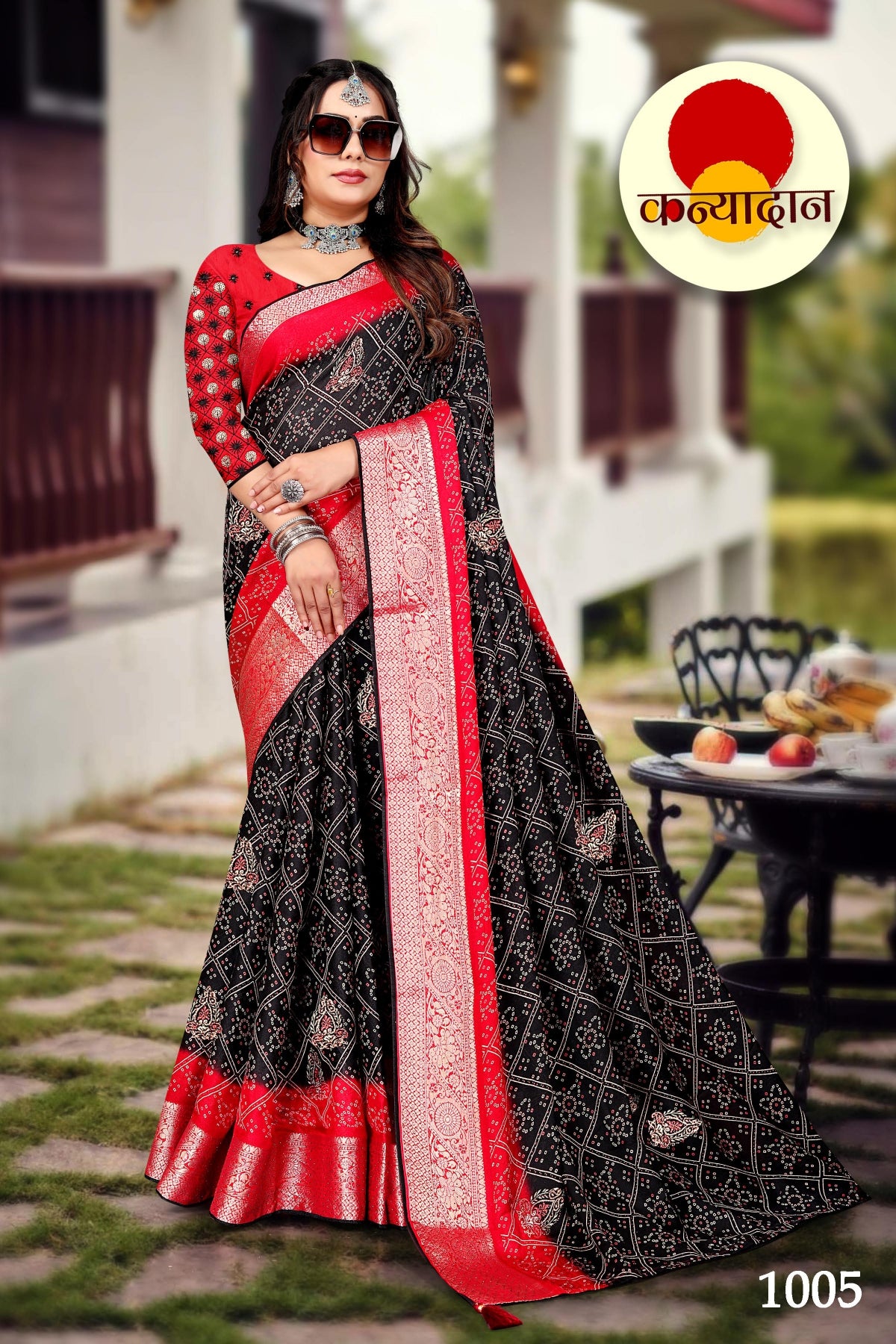 SKU ; RF2500 RAJ FASHION BANDHANI SAREE ROYAL GEORGETTE