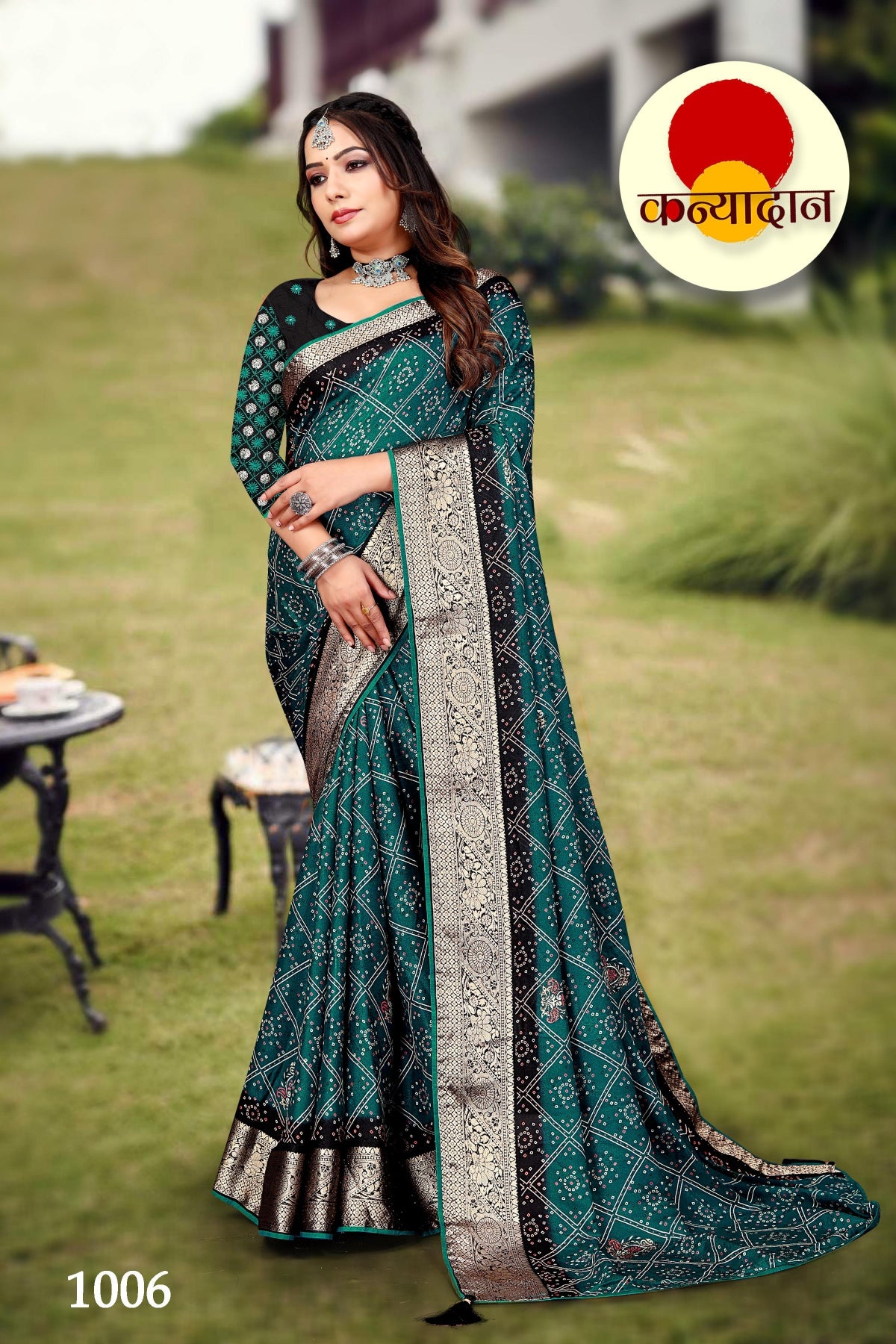 SKU ; RF2500 RAJ FASHION BANDHANI SAREE ROYAL GEORGETTE