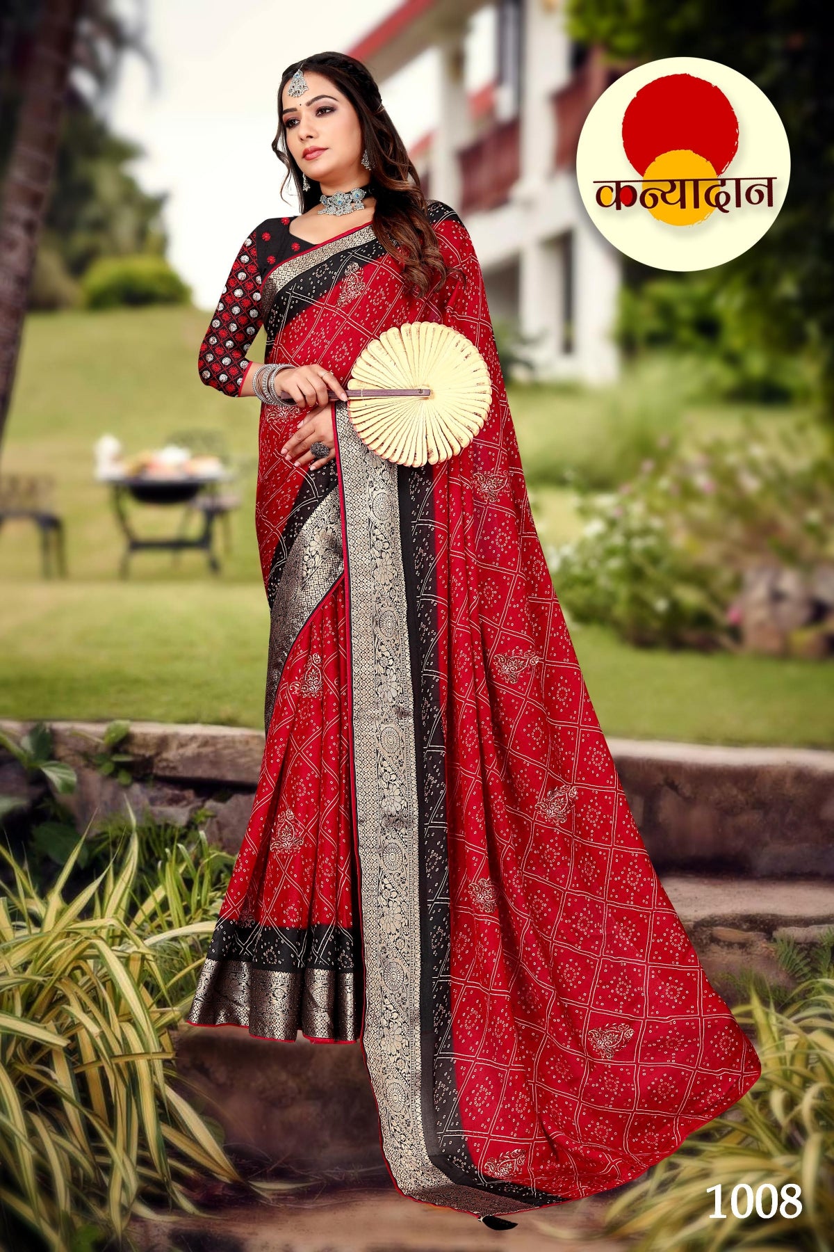 SKU ; RF2500 RAJ FASHION BANDHANI SAREE ROYAL GEORGETTE