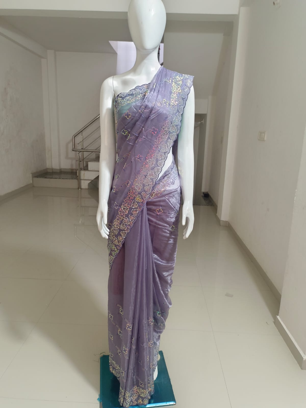 SKU ;RF96 RAJ FSHION TISSUE SEQUENCE WORK ORGANZA SAREE TREDDING