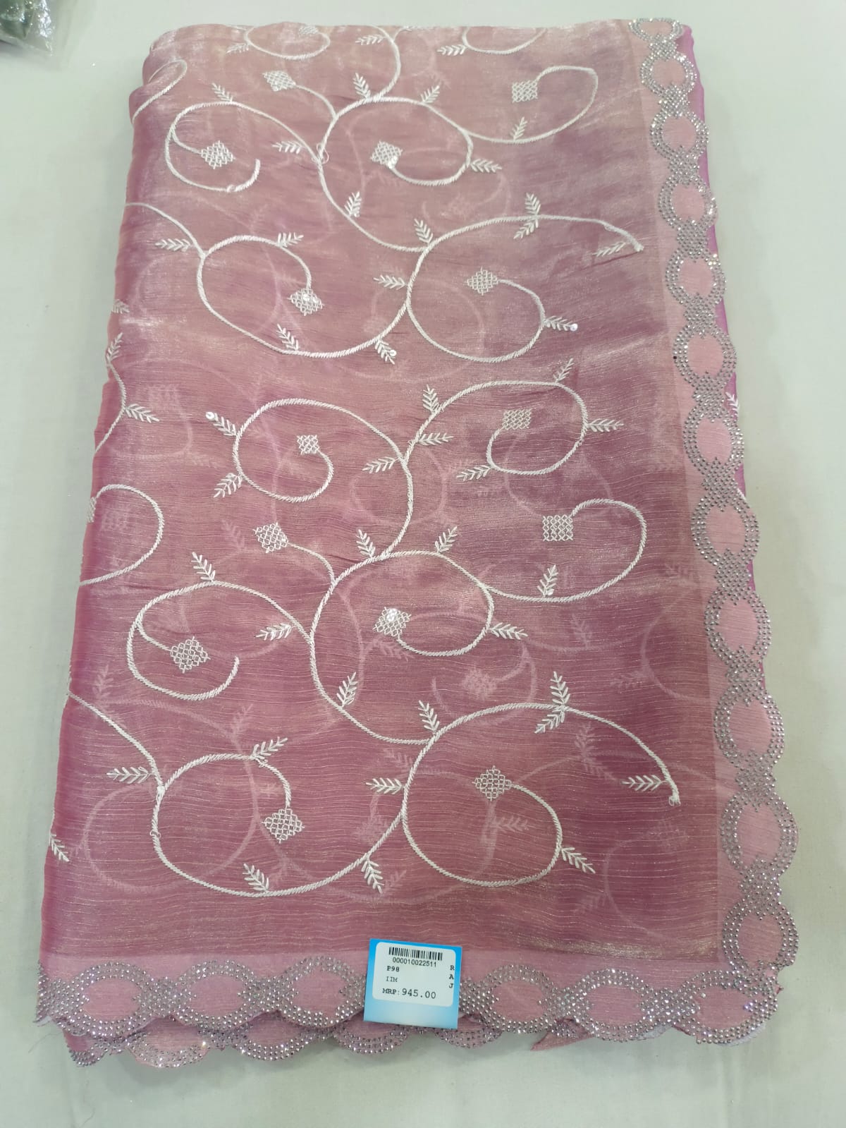 SKU ;RF88 RAJ FASHION EMBROIDERY WORK JIMMY CHHO NEW SAREE