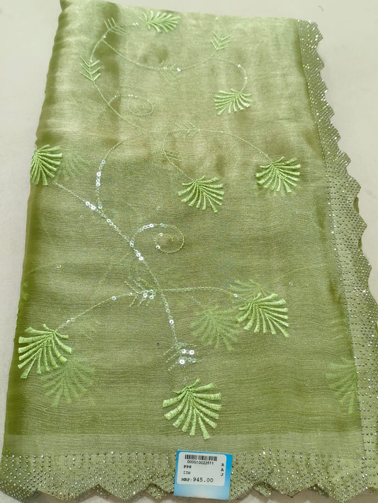 SKU ; RF99 RAJ FASHION NEW JIMMY CHHO SAREE SEQUENCE WORK PREMIUM