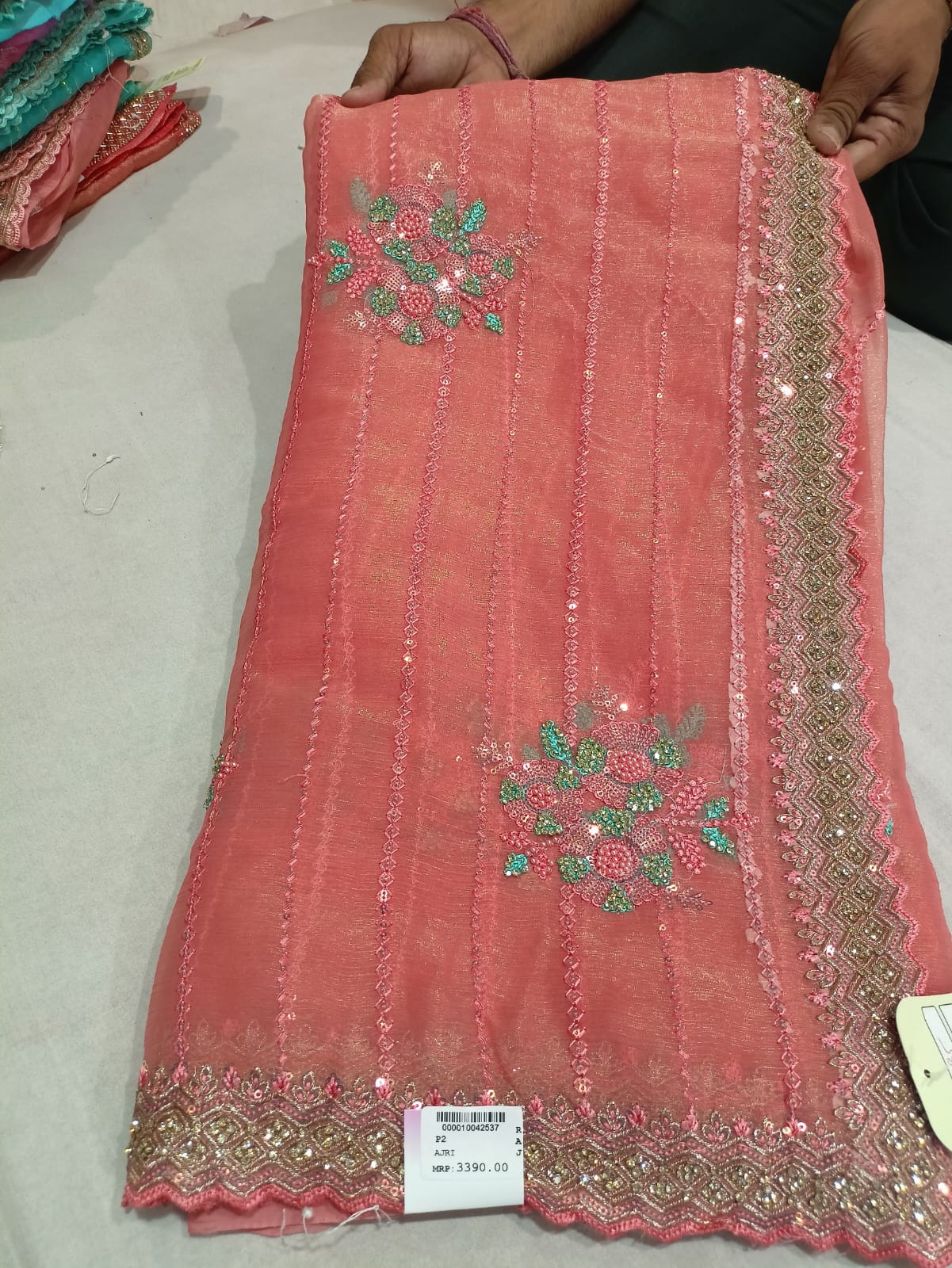 SKU ; RF 137 RAJ FASHION PURE TISSUE HANDMADE PREMIUM SAREE