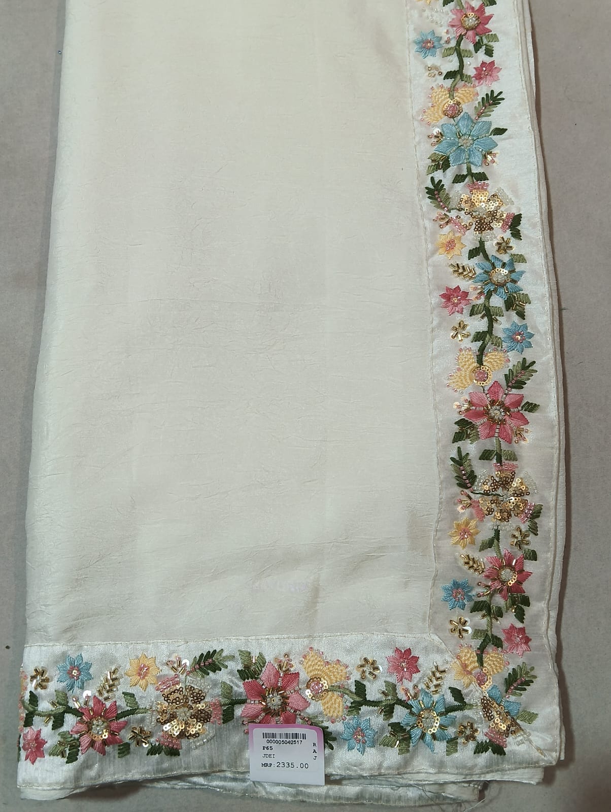 SKU : RF150 RAJ FASHION HANDWORK BORDER SILK FABRIC PREMIUM SAREE
