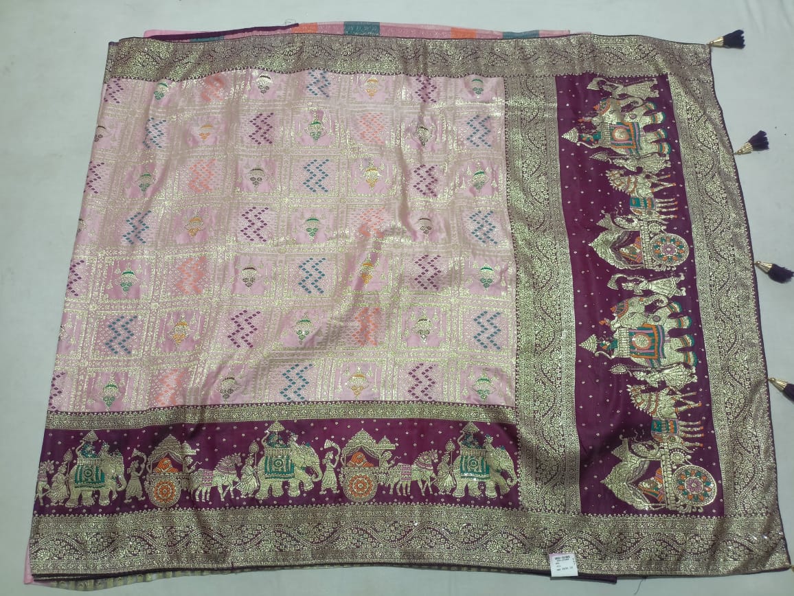 SKU ;RF 160 RAJ FASHION PURE SILK SARTEEN BANARASI SAREE