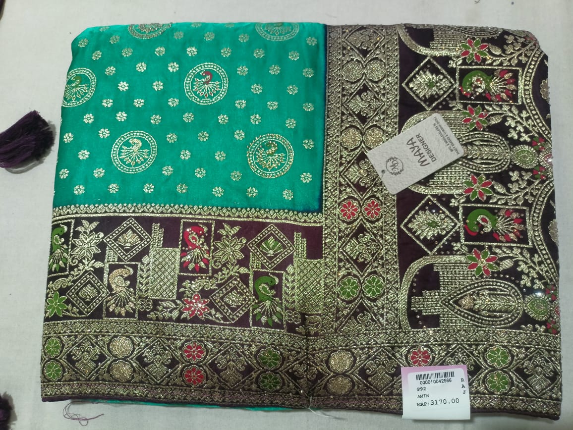 SKU ; RF 158 RAJ FASHION PURE SILK BANARASI PETTAN