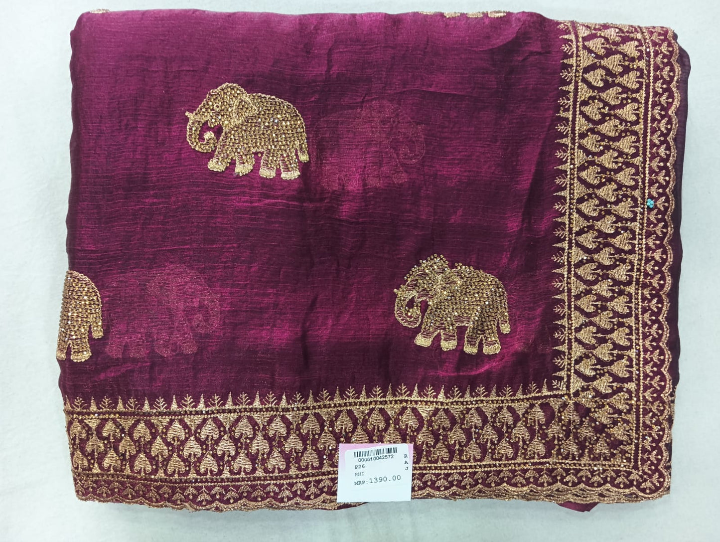 SKU; RF201  RAJ FASHION NEW SAREE FANDI CHIFFON SAREE JARI WORK