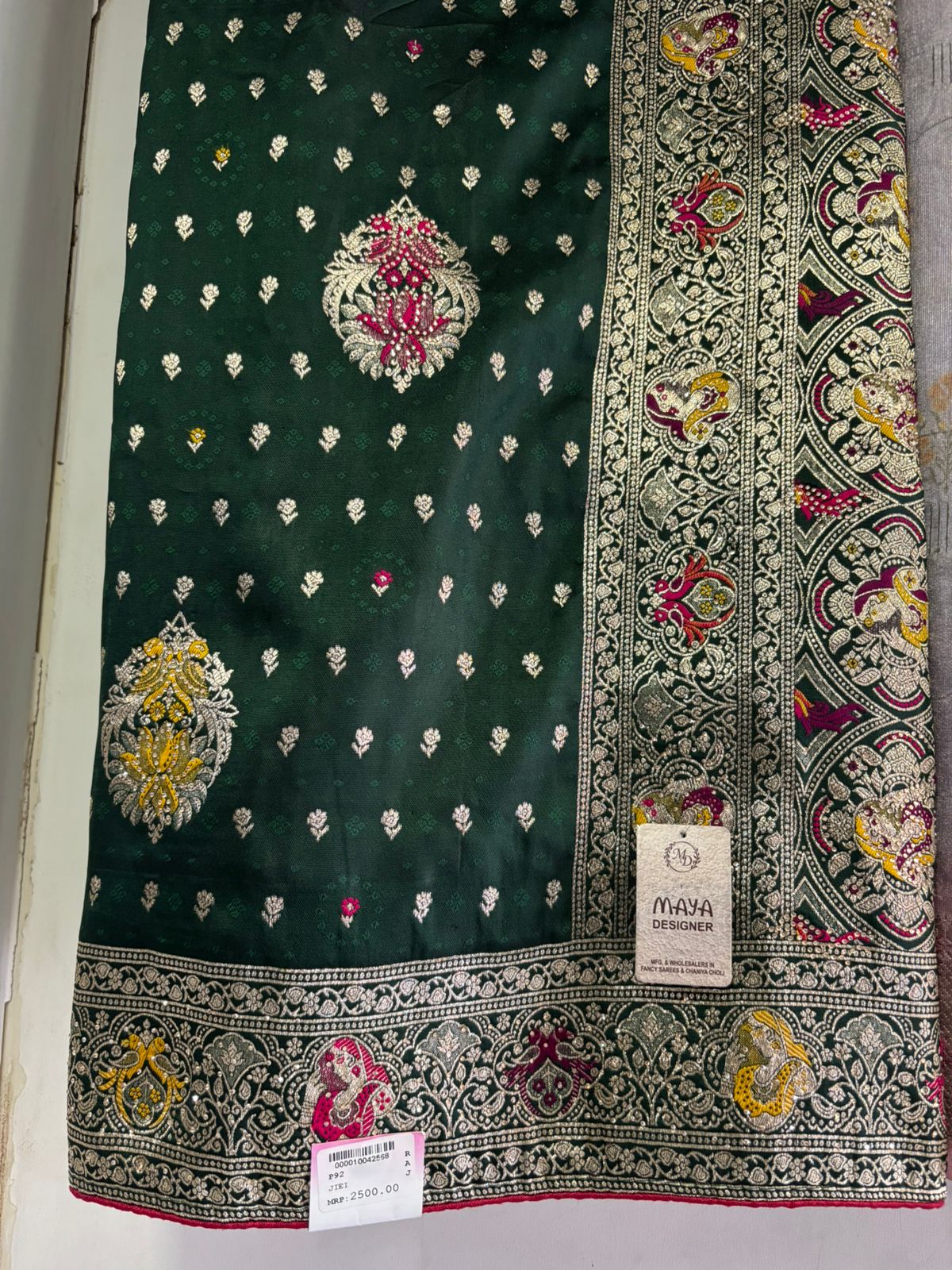 SKU; RF271 RAJ FASHION AJRAKH SAREE PREMIUM MEHENDI SPECIAL SAREE COLLECTION