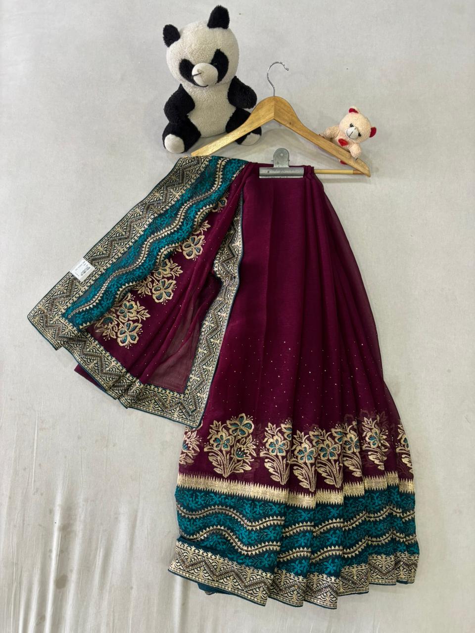 SKU; RF292 RAJ FASHION SPECIAL ENGAGEMET COLLECTION PREMIUM SAREE