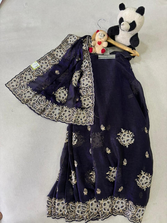 SKU; RF291 RAJ FASHION PREMIUM SAREE JAMMUNI HAND WORK SAREE