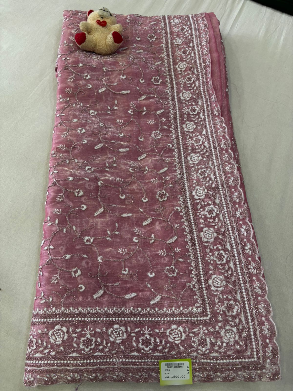 SKU; RF330 RAJ FASHION ORGANZA SAREE ZARDOSI WORK PREMIUM SAREE