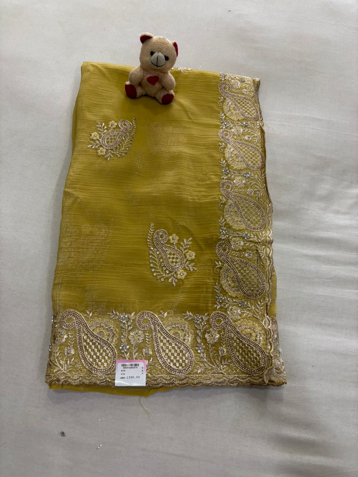 SKU; RF324 RAJ FASHION GEORGETTE SAREE EMBROIDERY WORK