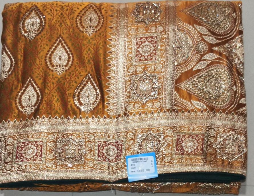 SKU;RF8 RAJ FASHION PURE SILK SARTEEN HALDI RASAM