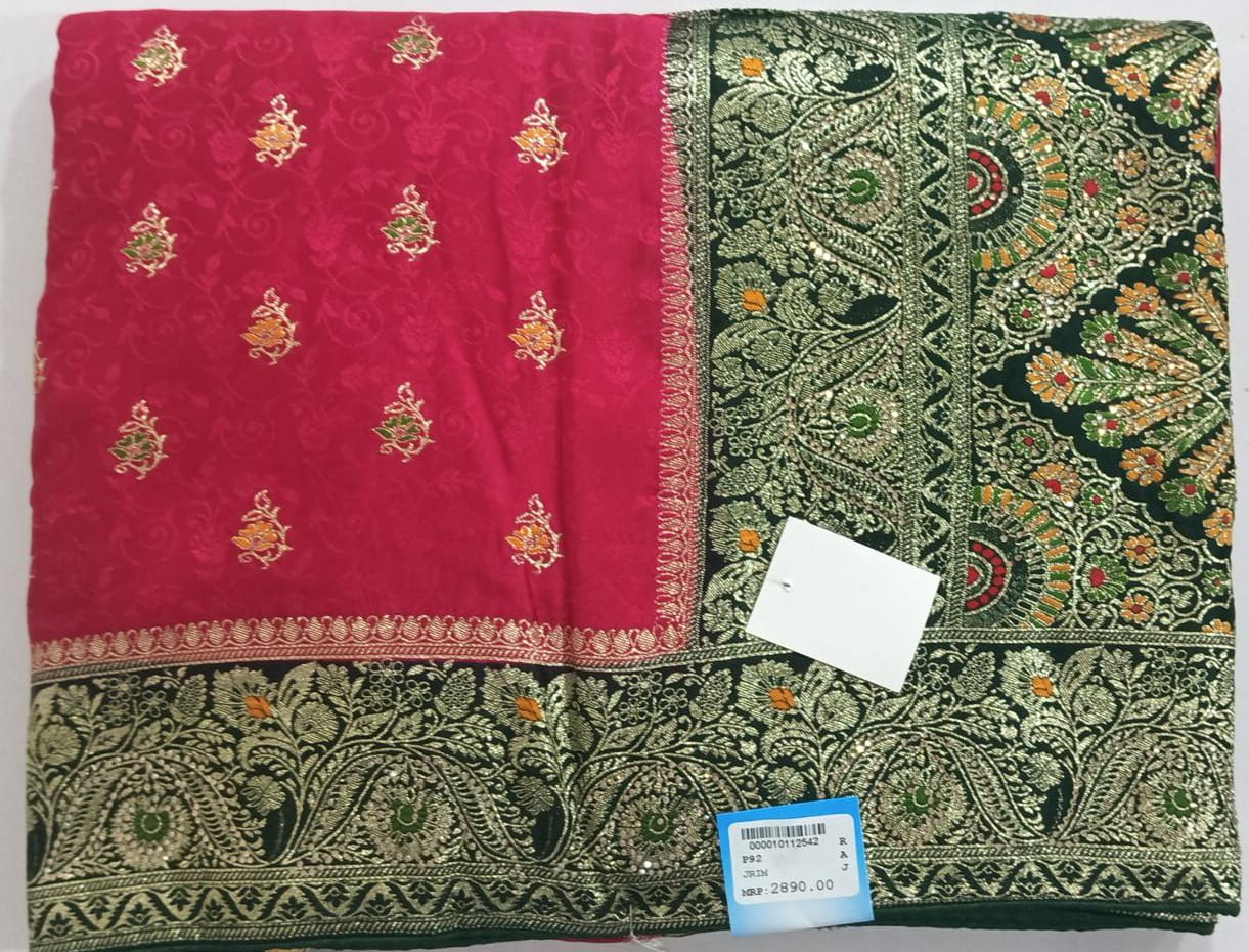 SKU;RF13 RAJ FASHION SILK SAREE BANARASI SOFT FEBRIC