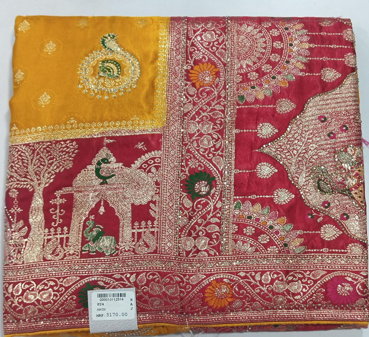 SKU; RF28 RAJ FASHION NEW SAREE HALDI RASAM SPECIAL BANARASI