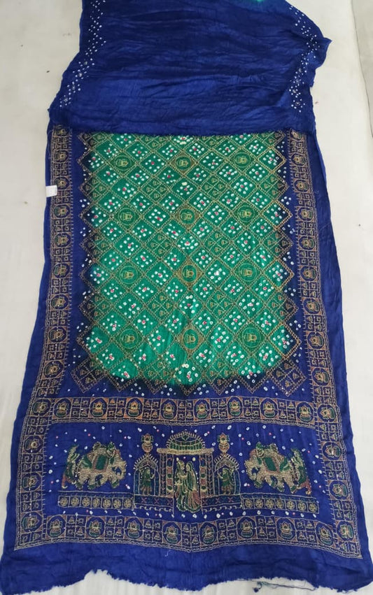 SKU; RF57 RAJ FASHION PURE GAJI SILK SAREE BANDHANI SAREE HANDWORK