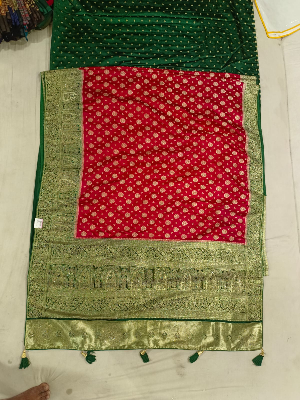 SKU ;RF22 RAJ FASHION AJRAKH STYLE PATTOLA SAREE NEW TREDDING