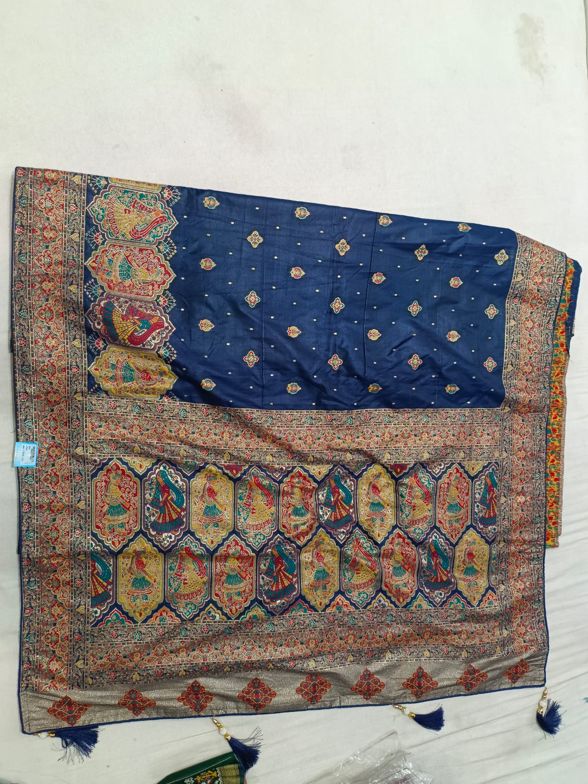 SKU; RF101 RAJ FASHION KALAMKARI PRINT PURE SILK GUJRATI PATTAN SAREE