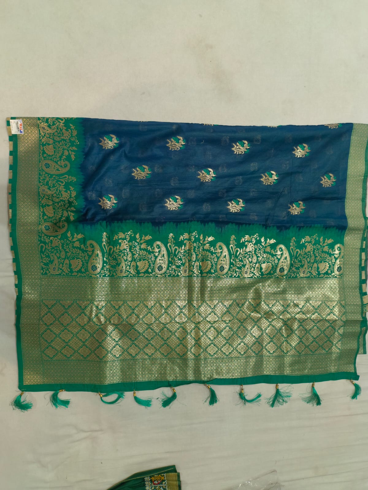 SKU; RF101 RAJ FASHION KALAMKARI PRINT PURE SILK GUJRATI PATTAN SAREE