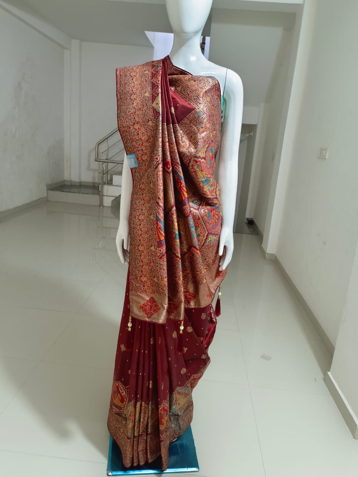 SKU; RF101 RAJ FASHION KALAMKARI PRINT PURE SILK GUJRATI PATTAN SAREE