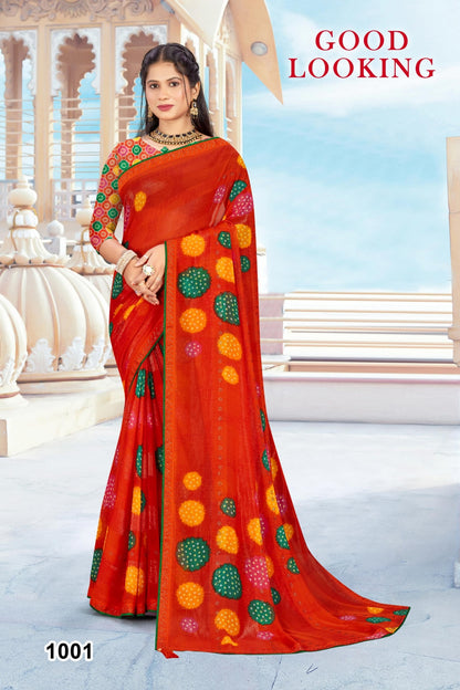 SKU ; RF 2600 RAJ FASHION RAJSTHANI ROYAL PRINT BANDHANI SAREE