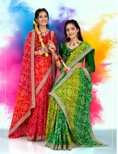 SKU ; RF 2700 RAJ FASHION RAJSTHANI BANDHEJ ROYAL LOOK PREMIUM SAREE