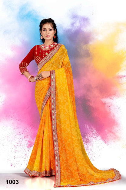 SKU ; RF 2700 RAJ FASHION RAJSTHANI BANDHEJ ROYAL LOOK PREMIUM SAREE