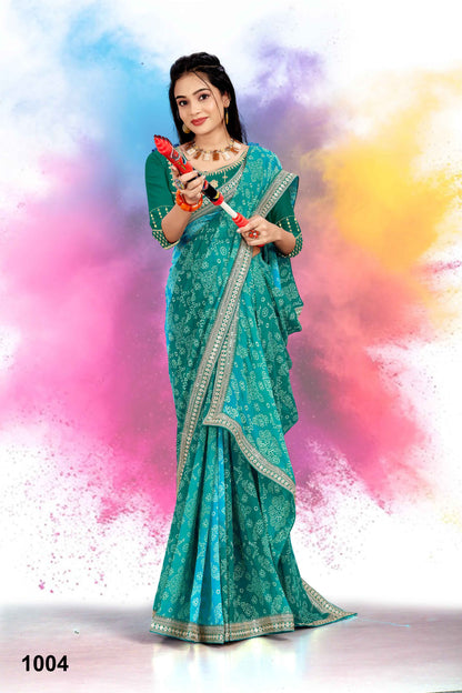 SKU ; RF 2700 RAJ FASHION RAJSTHANI BANDHEJ ROYAL LOOK PREMIUM SAREE