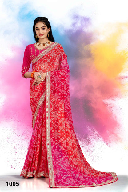 SKU ; RF 2700 RAJ FASHION RAJSTHANI BANDHEJ ROYAL LOOK PREMIUM SAREE