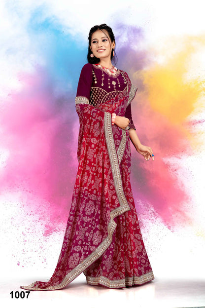 SKU ; RF 2700 RAJ FASHION RAJSTHANI BANDHEJ ROYAL LOOK PREMIUM SAREE