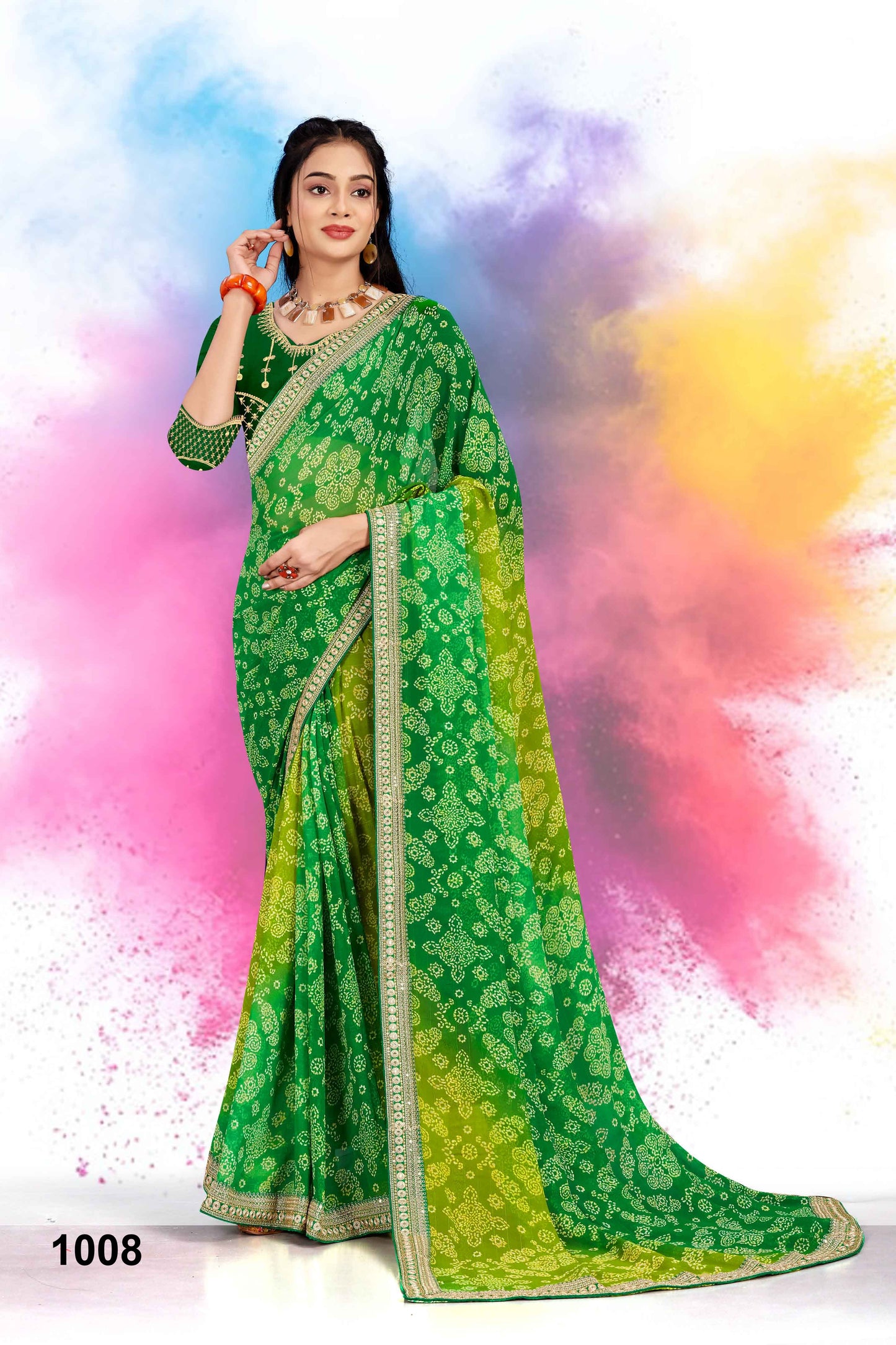 SKU ; RF 2700 RAJ FASHION RAJSTHANI BANDHEJ ROYAL LOOK PREMIUM SAREE