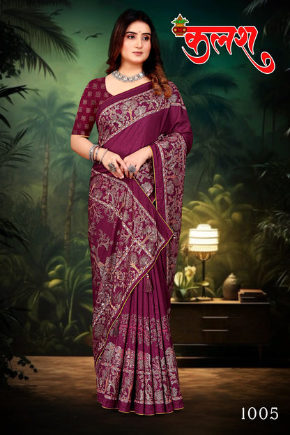 SKU ; RF 2100 RAJ FASHION SILK SAREE JARI WORK PERMIUM SAREE