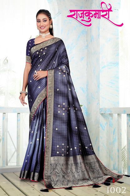 SKU ; 2200 RAJ FASHION KANJIVARAM SILK SAREE WITH DAIMOND WORK