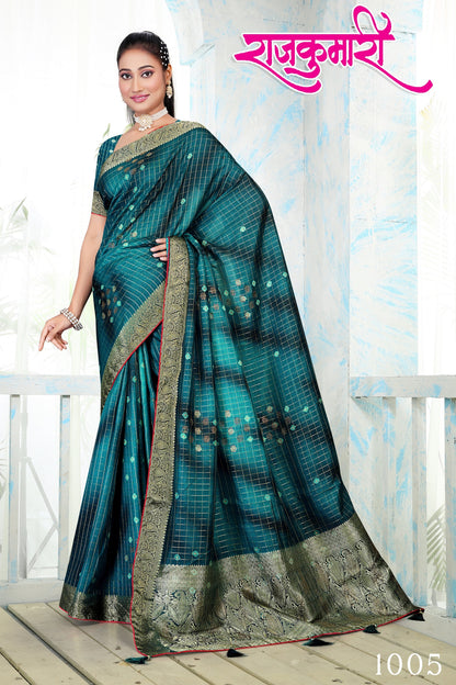SKU ; 2200 RAJ FASHION KANJIVARAM SILK SAREE WITH DAIMOND WORK