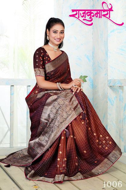 SKU ; 2200 RAJ FASHION KANJIVARAM SILK SAREE WITH DAIMOND WORK