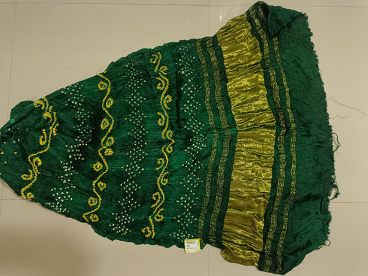 SKU ;RF51 RAJ FASHION PURE GAJI LANGDI PATTA BANDHANI SAREE