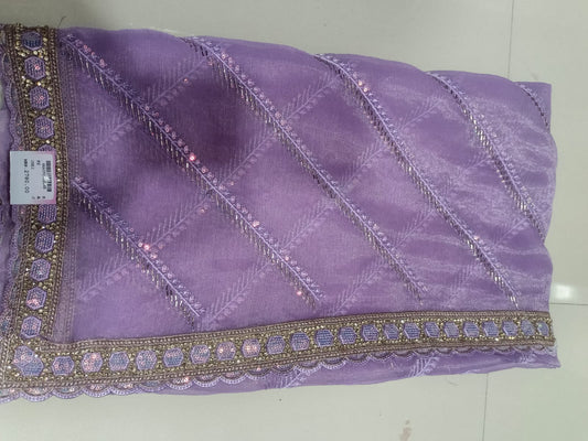 SKU ;RF58 RAJ FASHION HANDWORK WITH EMBROIDERY WORK CHIFFON SAREE