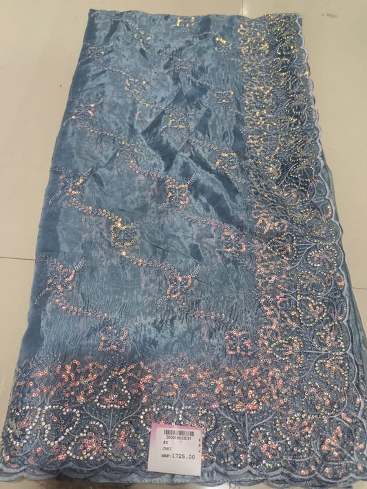 SKU ;RF96 RAJ FSHION TISSUE SEQUENCE WORK ORGANZA SAREE TREDDING