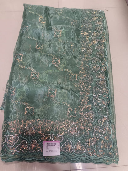 SKU ;RF96 RAJ FSHION TISSUE SEQUENCE WORK ORGANZA SAREE TREDDING