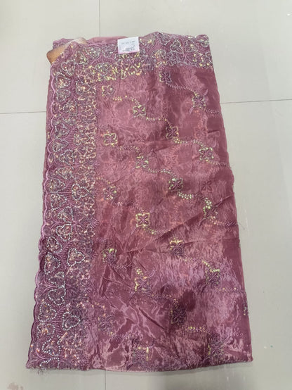 SKU ;RF96 RAJ FSHION TISSUE SEQUENCE WORK ORGANZA SAREE TREDDING