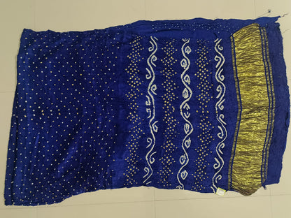 SKU ;RF51 RAJ FASHION PURE GAJI LANGDI PATTA BANDHANI SAREE