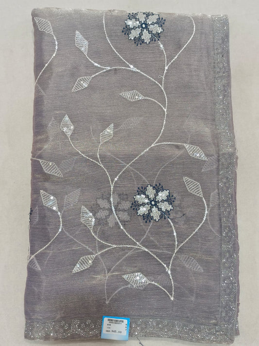 SKU ;RF79 RAJ FASHION EMBROIDERY WORK JIMMY CHHO SAREE