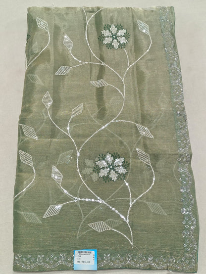SKU ;RF79 RAJ FASHION EMBROIDERY WORK JIMMY CHHO SAREE