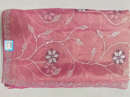 SKU ;RF79 RAJ FASHION EMBROIDERY WORK JIMMY CHHO SAREE