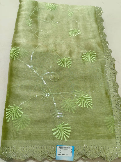 SKU ; RF99 RAJ FASHION NEW JIMMY CHHO SAREE SEQUENCE WORK PREMIUM