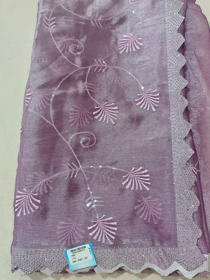 SKU ; RF99 RAJ FASHION NEW JIMMY CHHO SAREE SEQUENCE WORK PREMIUM