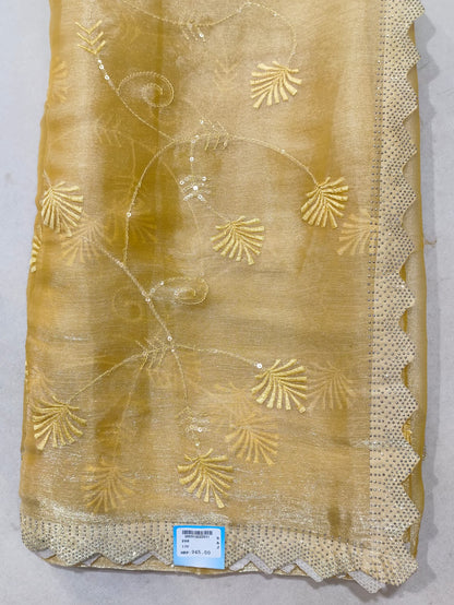 SKU ; RF99 RAJ FASHION NEW JIMMY CHHO SAREE SEQUENCE WORK PREMIUM