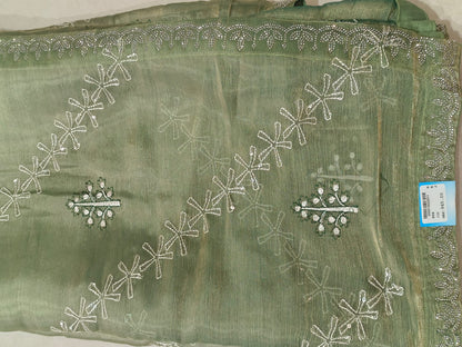 SKU; RF104 RAJ FASHION SEQUENCEWORK JIMMY CHHO SAREE PREMIUM